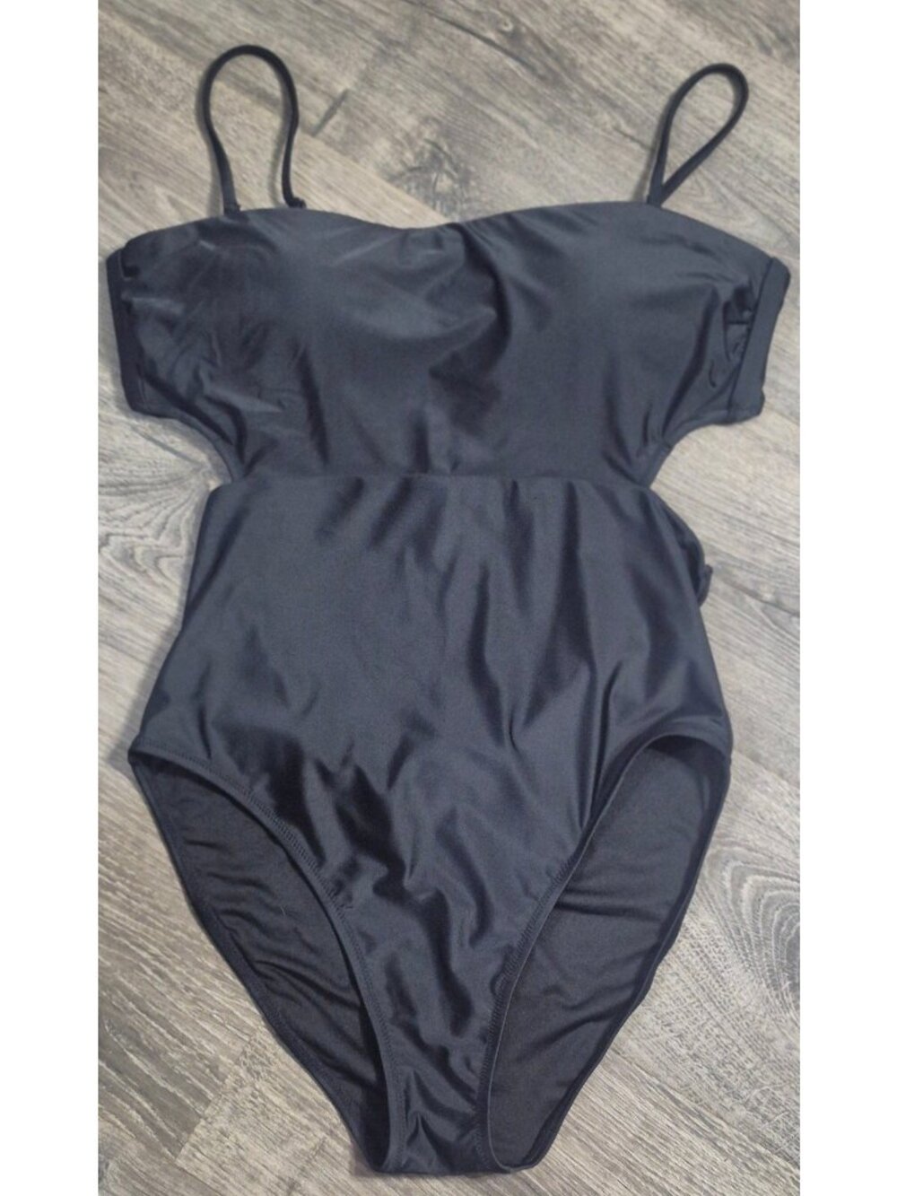 J. Crew Sexy Black Tie-back One-piece Swimsuit Bathingsuit Women's Size 10